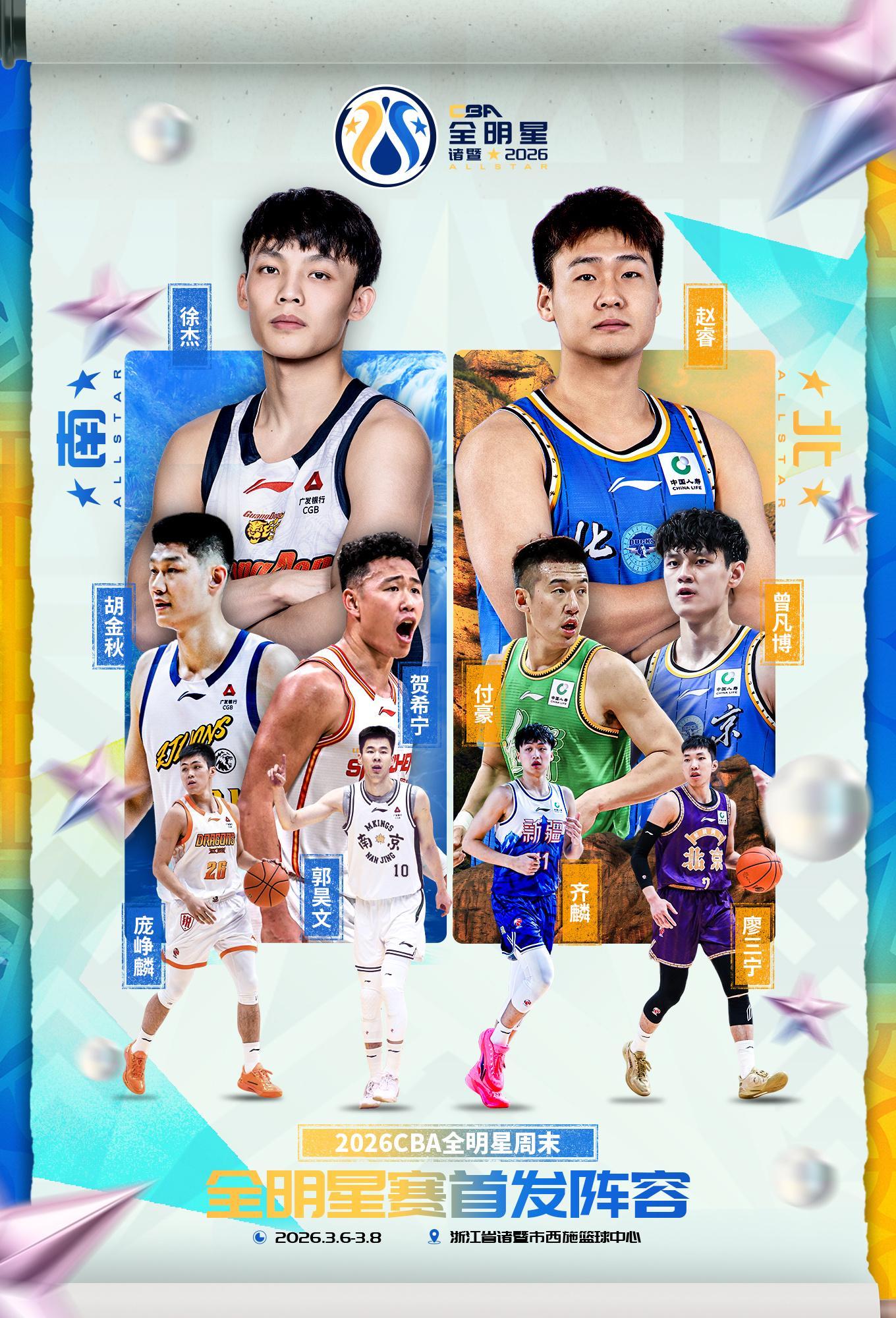 bti体育登录入口-CBA全明星北区首发：赵睿、曾凡博、齐麟、付豪、廖三宁